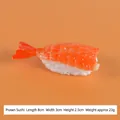 Modèle de jouet sushi crevette réaliste avec garniture orange et base de riz blanc - Sushi à la Crevette