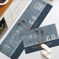 Deep grey kitchen floor mats with burger pattern and anti-slip rubber backing set - GO Pattern / 40*60cm