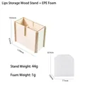 Lip storage box DIY resin mold set with wooden stand and EPE foam accessories - Wood Stand and EPE Cotton