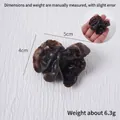 Single piece of PVC simulation dried fungus keychain, dark brown with natural folds, 5x4cm - Large Wood Ear - Model (No Buckle)