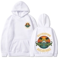 Weißer Alligator Alcatraz Kapuzenpulli mit Kordelzug und praktischer Kängurutasche - S / Weiß