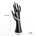 Présentoir bijoux main noire pour bracelets et bagues, hauteur 24,5 cm, élégant - Main Droite / Noir