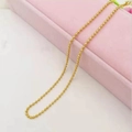Minimalist gold-plated stainless steel bead chain necklace for women jewelry - Bead Chain / Gold