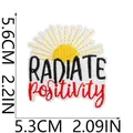 Radiate Positivity sunflower embroidered patch 5.6x5.3cm for bags and clothes DIY - No.9-Radiate Positivity (C18ZM-07-09)