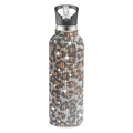 32oz vacuum insulated leopard rhinestone water bottle with black straw lid and handle - Leopard Print