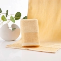 Absorbent yellow cotton towel featuring decorative geometric borders and plush loop texture - Weak Twist Fret Pattern Yellow / 34*74cm