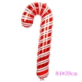 Palloncino in alluminio a forma di bastoncino di zucchero a strisce bianche e rosse, 84x39cm - Bastoncino di Zucchero di Natale