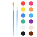 Childrens 12 colors acrylic paint set with 5ml pots and two blue art brushes - 5ml 12 Colors + 2 Brushes