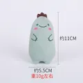 Catnip plush toy featuring a light green cartoon dinosaur with size and weight markers - Dinosaur