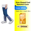 Waterproof white PE long boot covers for adults measuring 50cm in height and 38cm in length - Adult / Shoe Type Covers - White