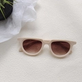 Fashionable cream frame sunglasses with brown gradient lenses for a stylish daily look - Cream Tea