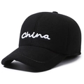 Winter warm baseball cap for elderly men with China embroidery and ear protection flaps - Adjustable / Black With White Embroidery