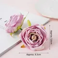 Set of 5 purple artificial silk roses for wedding cakes and dessert decorations - Velvet Small Simulation Rose / Light Purple