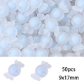 Frosted light blue acrylic candy shape beads for DIY jewelry making 50pcs 9x17mm - Light Blue Frosted Candy (50pcs)