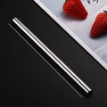 Straight silver 21.5cm 304 stainless steel drinking straw with polished finish - Silver (Straight) 12*215mm