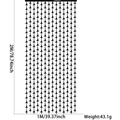 Black witch hat fringe curtain for party backdrop, 1x2m laser cut foil decoration - Witch Hat Style / 1*2M / Black