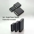 Three black matte paper sleeves for jewelry boxes in small medium and large sizes - Soft Paper Sleeve / 5x5x2cm / Black