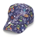 Casquette de baseball bleu foncé avec motif graffiti et vue à plat - 52-54cm / Bleu Foncé Skate Football Graffiti (#15)