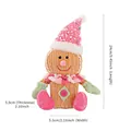 Gingerbread gnome plush toy in pink knitted hat with 24cm height dimensions - 24cm