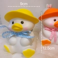 Cute duck night light toys in yellow and orange hats, measuring 12.5cm height - Chubby Duck Yellow