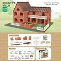 571 PCS DIY miniature brick villa building kit with tools for kids architectural crafts - 300 Country Villa (571 PCS)