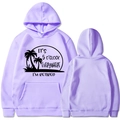 Purple retired slogan hoodie with palm tree graphics, front and back flat lay view - Lavender