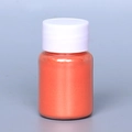 Bottled bright coral orange mica powder with pearlescent shimmer for DIY soap and crafts - Pearl Powder #27 Orange Red