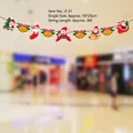 Christmas bunting banner with Santa and reindeer patterns, model Z-31, 3 meters length - Z31-Cartoon Bells Style