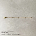 8cm stainless steel jewelry extension chain in 14K gold, silver, and rose gold finishes - 8cm / Steel