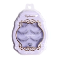 N04 model tapered eyelashes with 3 pairs of natural cross design in purple box - Sharpened Style N04(磨尖3Pairs-N04)