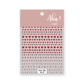 Adhesive nail art stickers featuring red hollow hearts and star patterns on packaging - Heart & Star Mix / Burgundy