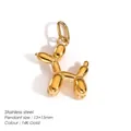 14K gold plated stainless steel balloon dog charm pendant in 13x15mm size - Balloon Dog Pendant (BP1999)