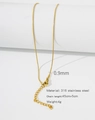 Detail view of 0.9mm golden snake chain in 316 stainless steel with size specifications - HC0035G945-Round Snake Chain