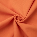 Detailed macro view of vibrant orange cotton linen fabric showing fine plain weave texture - S / Orange