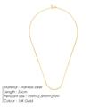 Collier chaîne serpent pour homme en acier inoxydable plaqué or 18K longueur 55cm - Or 18K