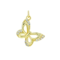 Exquisite 18K gold-plated butterfly pendant with shimmering white zircon inlay charms - Butterfly 465