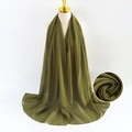 Olive green pearl chiffon scarf for women, lightweight and elegant long wrap headscarf - Pink