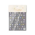 Detail of 5D embossed nail art stickers featuring cute cartoon rabbits and space themes - Soft Cute Bunny (to795)