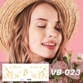 Metallic gold fireworks and stars temporary face tattoos for music festivals, style VB-023 - Golden Fireworks (VB-023)