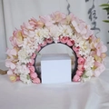 Rosafarbener und weißer Seidenblumen-Haarreif für Hanfu-Fotografie und Hochzeiten - Xunpu Blumenkrone Stirnband (Fertiggestellt)