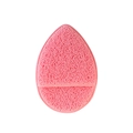 Pink teardrop-shaped cleansing sponge with porous texture for deep face washing - Korean Pink