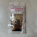 Packaged gold foil fringe curtain with hanging card for party background decor - Silver