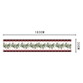 Christmas table runner with pine branches and red berries, size 183cm x 33cm decoration - CD62-24 (Pine Branch Plaid Table Runner)