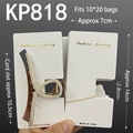 White minimalist paper card for hair claw clips with elegant golden fashion jewelry text - Approximately 100 Kp818 Cards