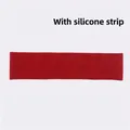 Elastic red sports headband with non-slip silicone strip for running and yoga - With Non-slip Silicone Strip / Red