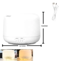 500ML white ultrasonic humidifier with USB power cord and 141mm diameter dimensions - White - USB Warm Light (Small)