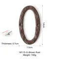 Retro cast iron door number 0 in rustic brown finish with mounting screws - Number 0 / Brown Rust