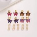 18-tlg. goldene Schmetterlingsanhänger und Metallringe für DIY-Haarflechtzubehör - 18er Set Stil 1