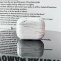 White marble pattern PC hard case for AirPods Pro 2 on reflective surface - S01-White Marble / Airpods 1/2