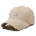 Men's lightweight quick-dry baseball cap in khaki with shield R embroidery detail - Adjustable / Khaki